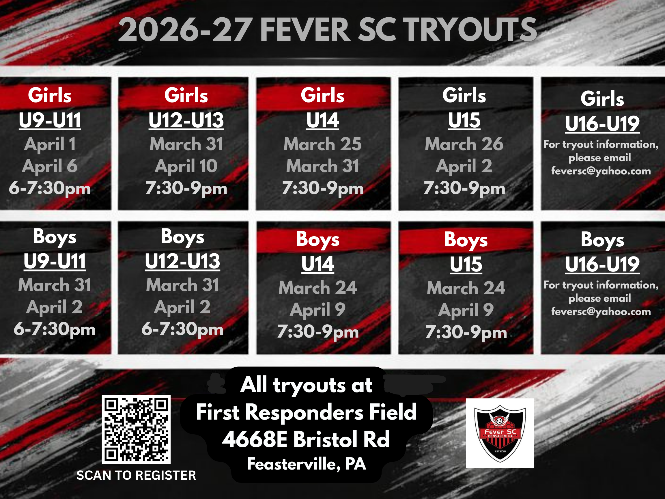 2026-27 FEVER SC TRYOUTS